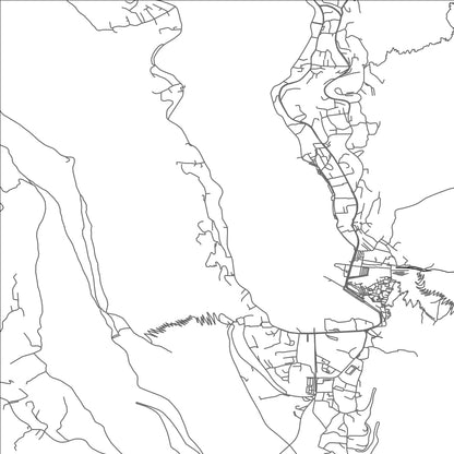 ROAD MAP OF MUO, MONTENEGRO BY MAPBAKES