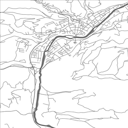 ROAD MAP OF OBROV, MONTENEGRO BY MAPBAKES