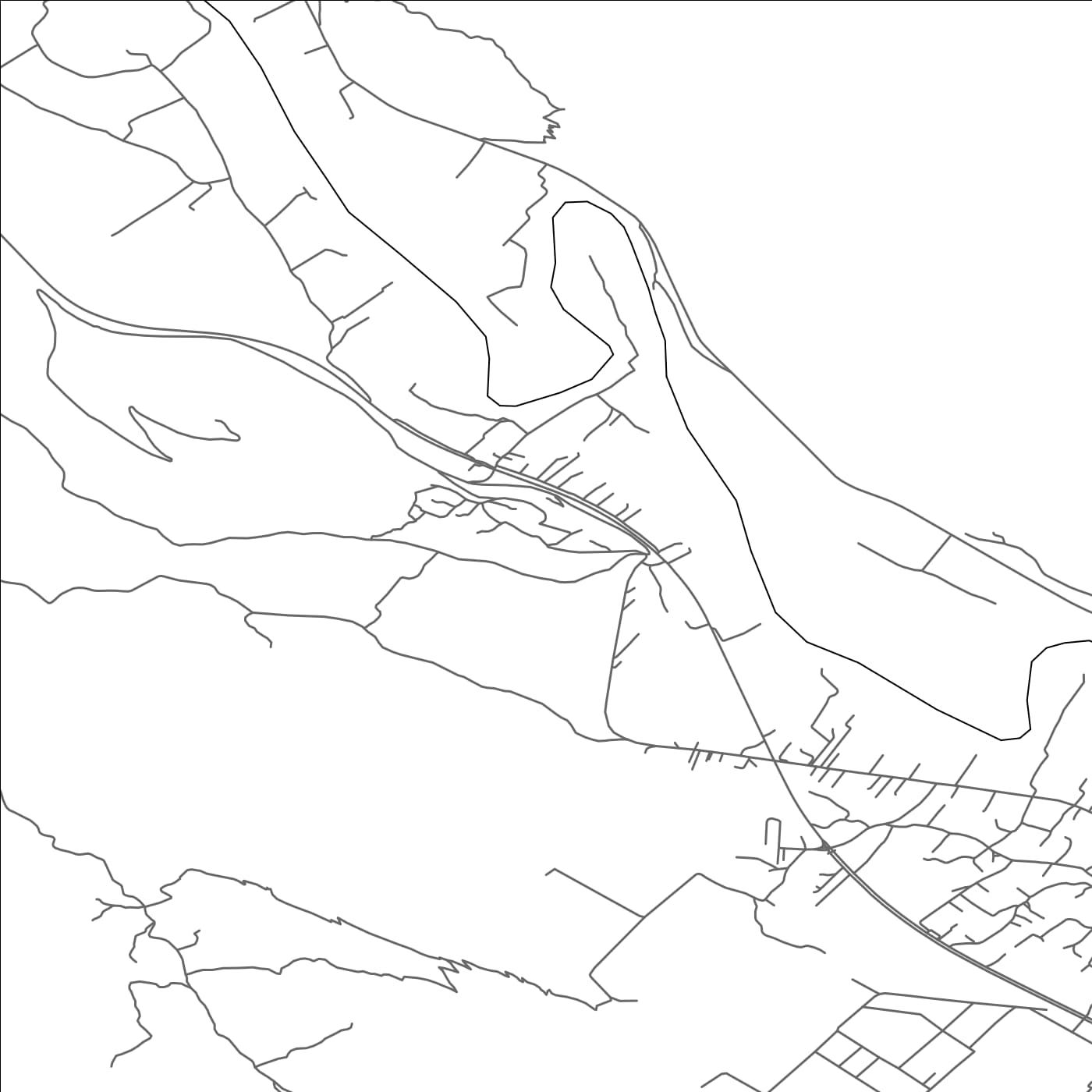 ROAD MAP OF ORJA LUKA, MONTENEGRO BY MAPBAKES