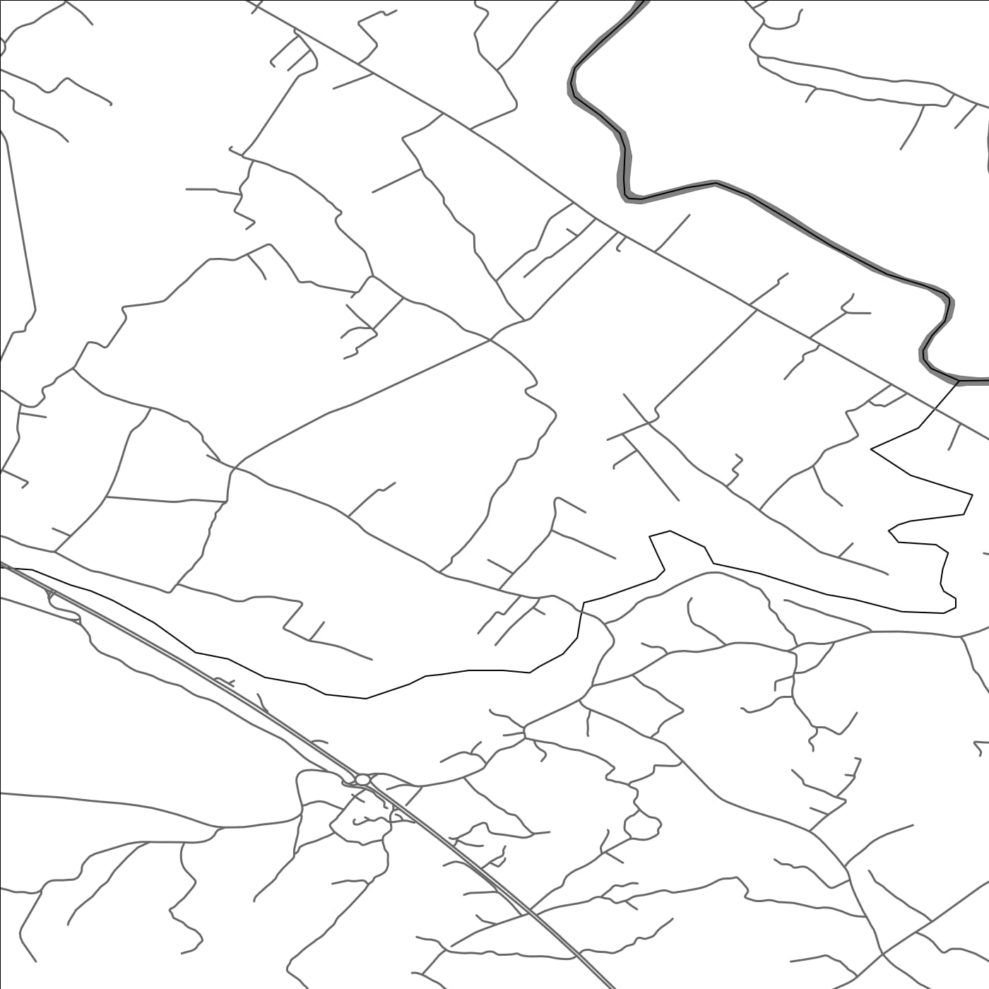 ROAD MAP OF PITOMA LOZA, MONTENEGRO BY MAPBAKES