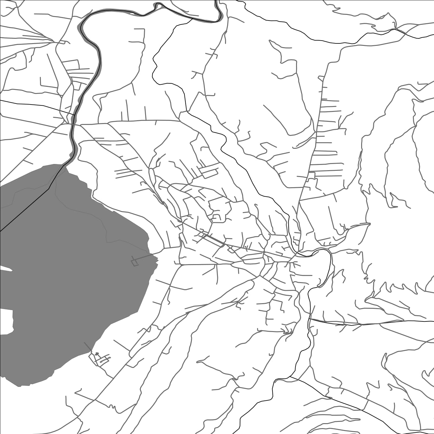 ROAD MAP OF PLAV, MONTENEGRO BY MAPBAKES