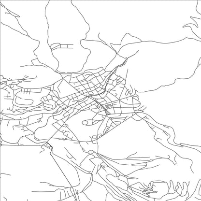 ROAD MAP OF PLJEVLJA, MONTENEGRO BY MAPBAKES