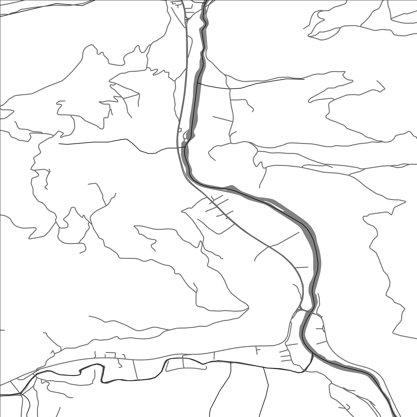 ROAD MAP OF PRIPČIĆI, MONTENEGRO BY MAPBAKES