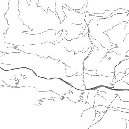 ROAD MAP OF PROŠĆENJE, MONTENEGRO BY MAPBAKES