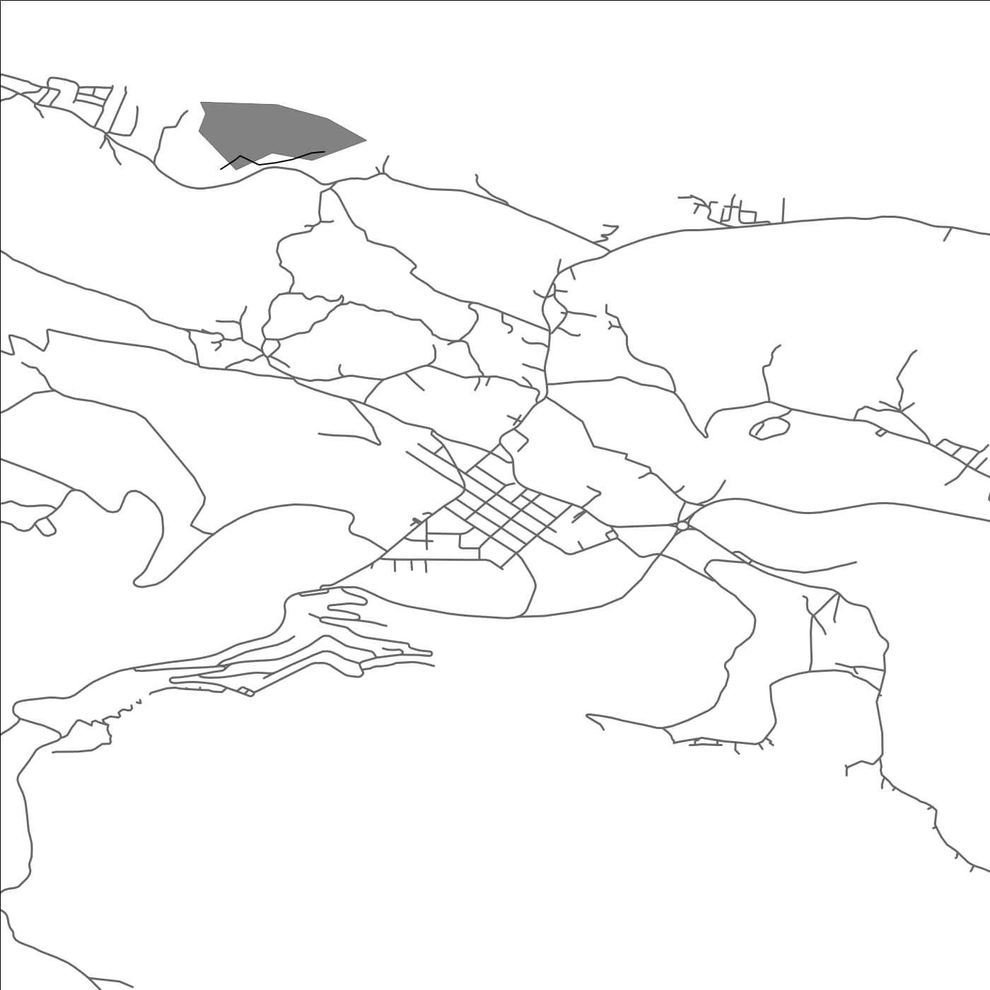 ROAD MAP OF RADOVIĆI, MONTENEGRO BY MAPBAKES