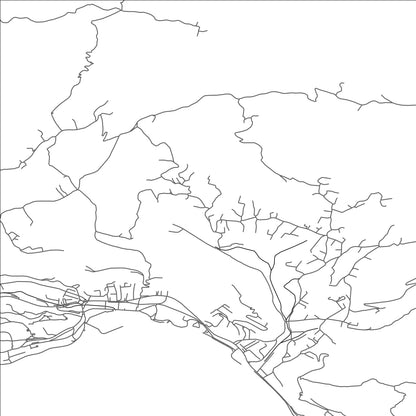 ROAD MAP OF SASOVIĆI, MONTENEGRO BY MAPBAKES