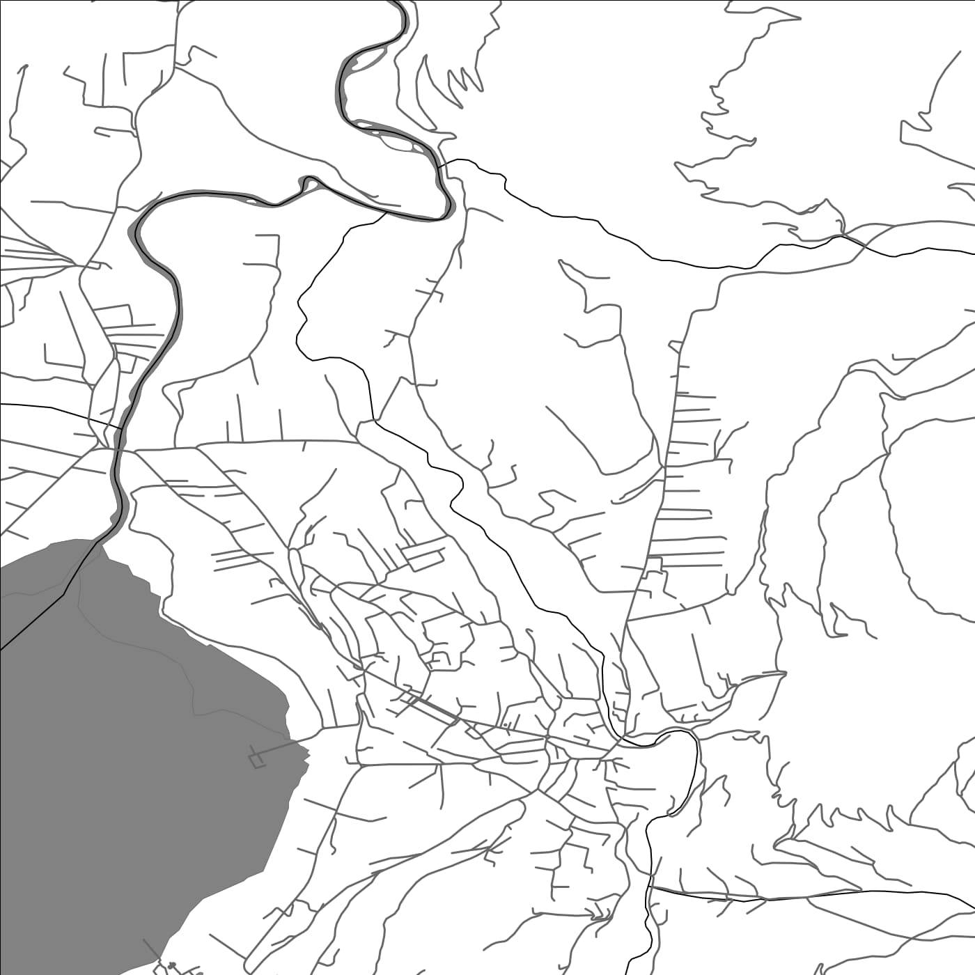 ROAD MAP OF SKIĆ, MONTENEGRO BY MAPBAKES