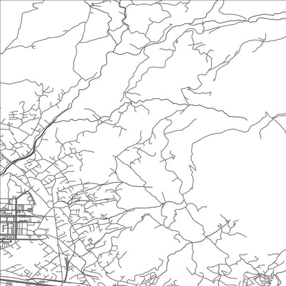 ROAD MAP OF SUSTAŠ, MONTENEGRO BY MAPBAKES