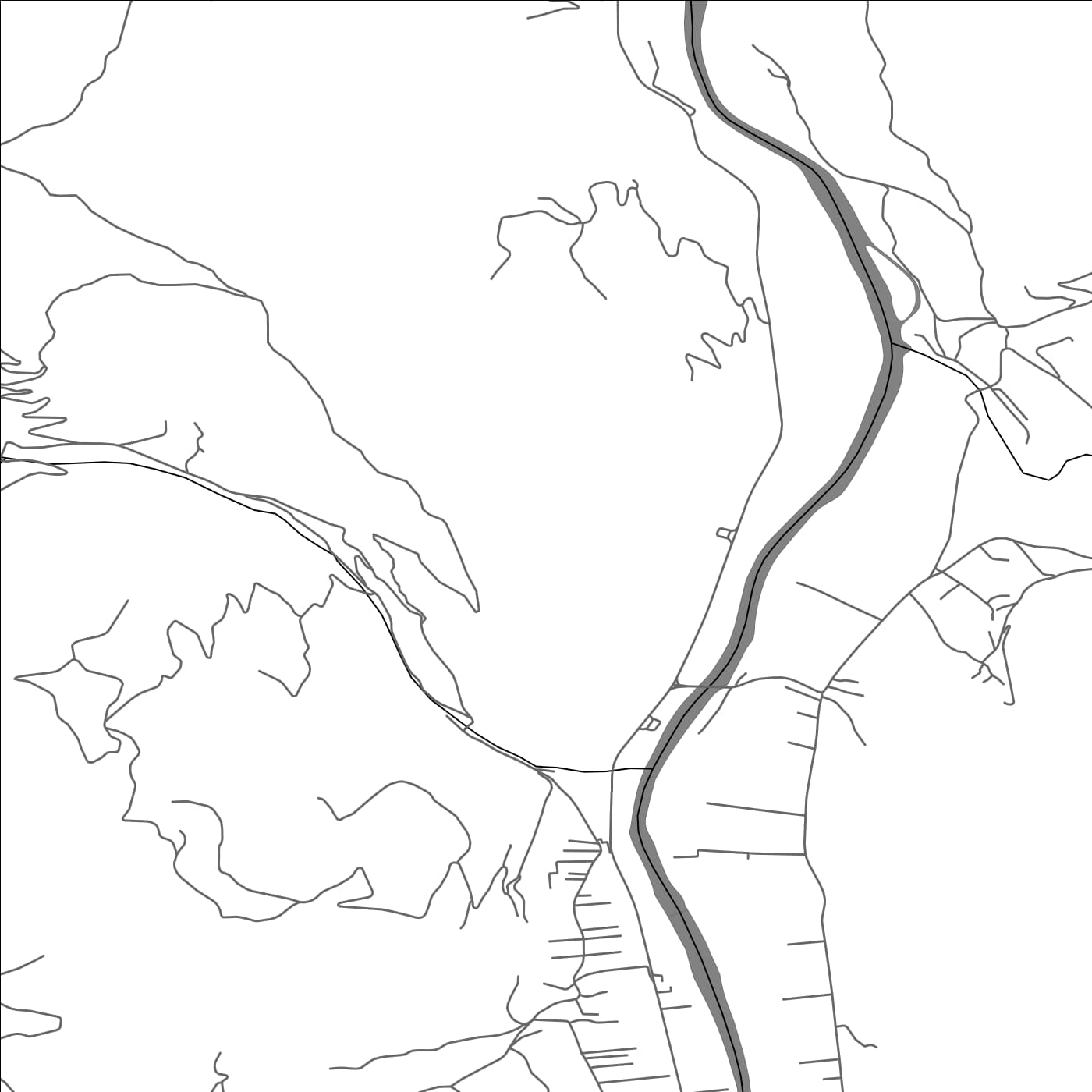 ROAD MAP OF UNEVINA, MONTENEGRO BY MAPBAKES