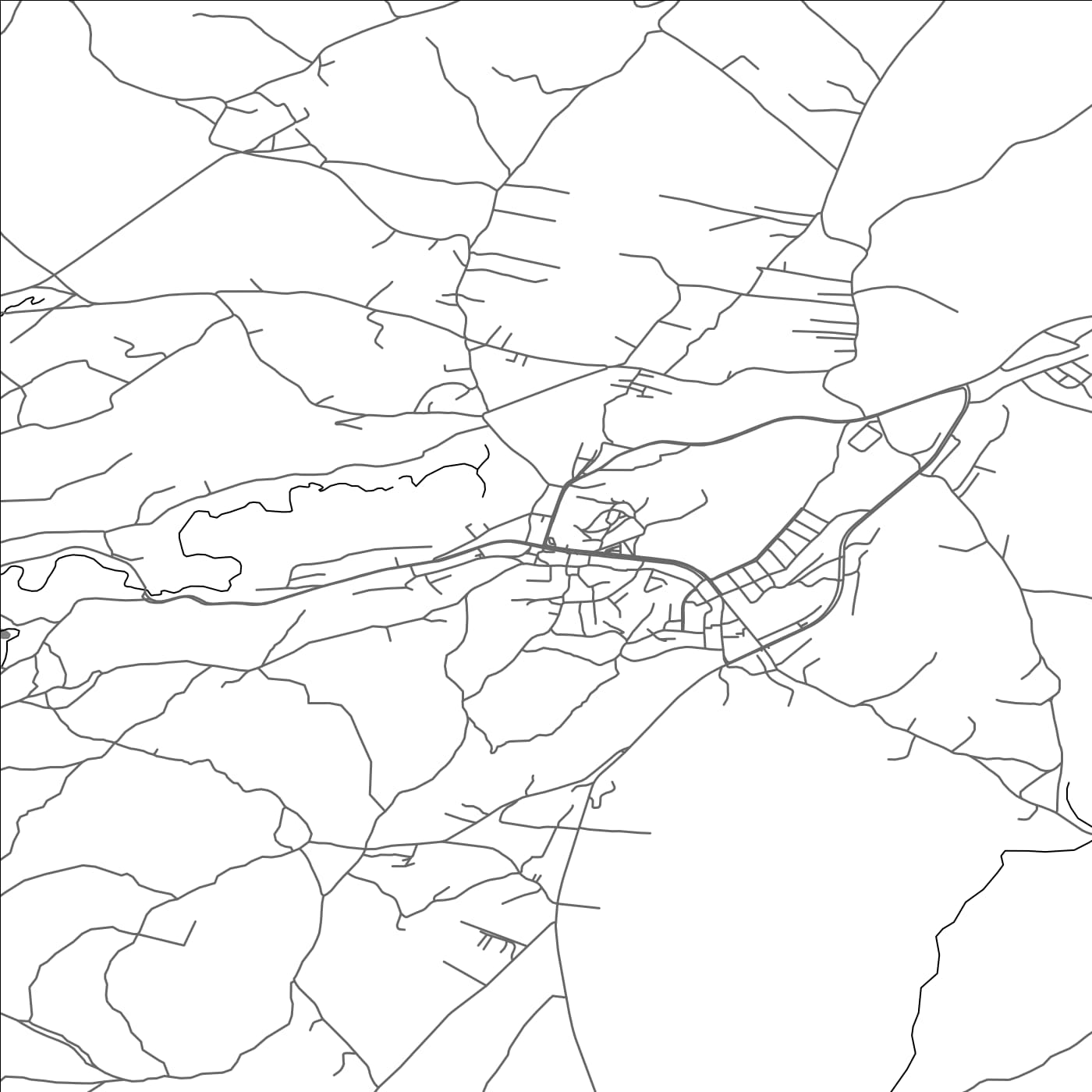 ROAD MAP OF ŽABLJAK, MONTENEGRO BY MAPBAKES