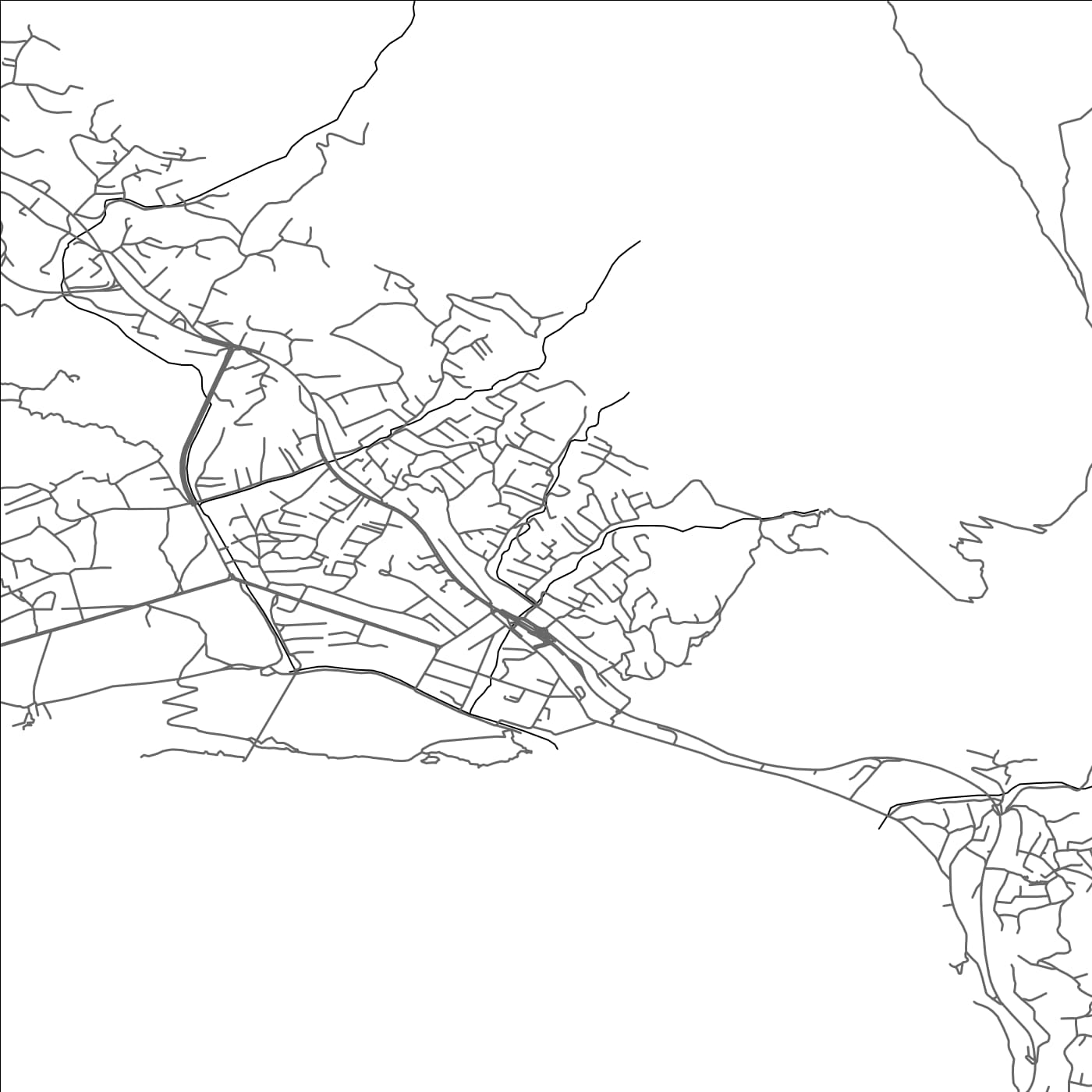 ROAD MAP OF ZANKOVIĆI, MONTENEGRO BY MAPBAKES