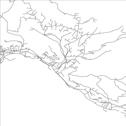 ROAD MAP OF ZELENIKA, MONTENEGRO BY MAPBAKES