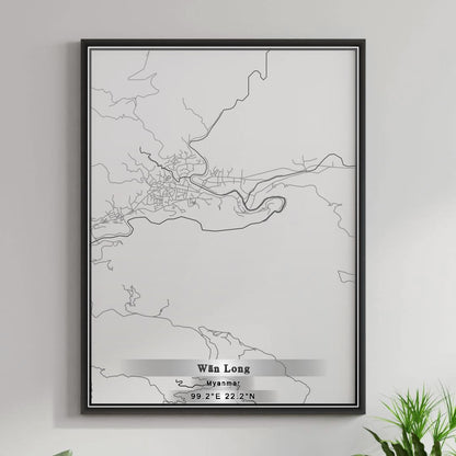 ROAD MAP OF WÄN LONG, MYANMAR BY MAPBAKES