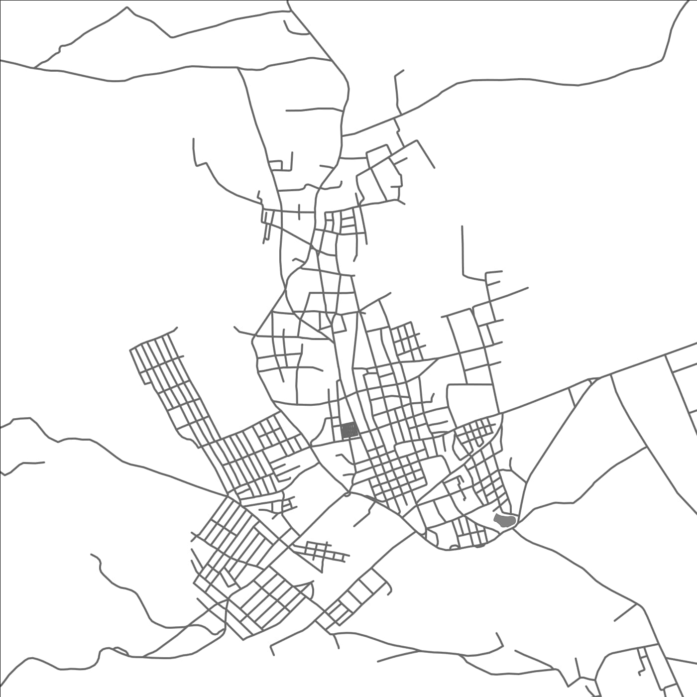 ROAD MAP OF AUNGBAN, MYANMAR BY MAPBAKES