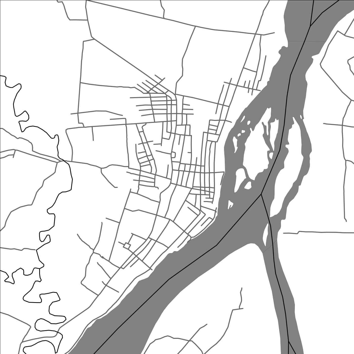 ROAD MAP OF KAMAMAUNG, MYANMAR BY MAPBAKES