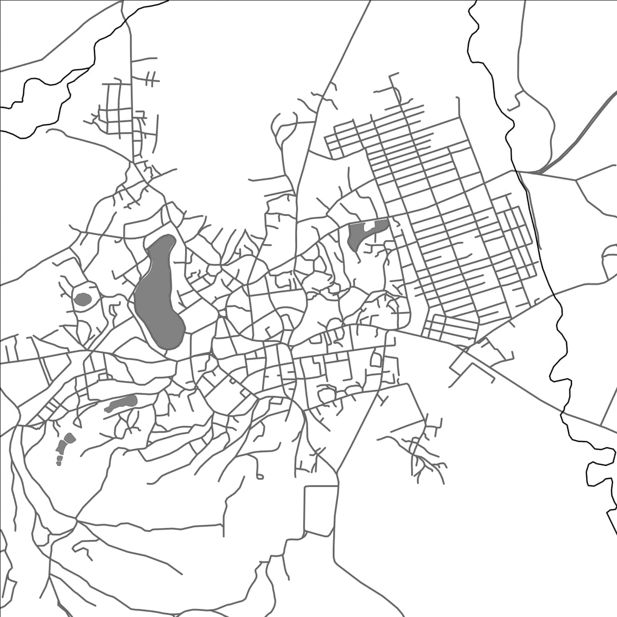 ROAD MAP OF KENGTUNG, MYANMAR BY MAPBAKES