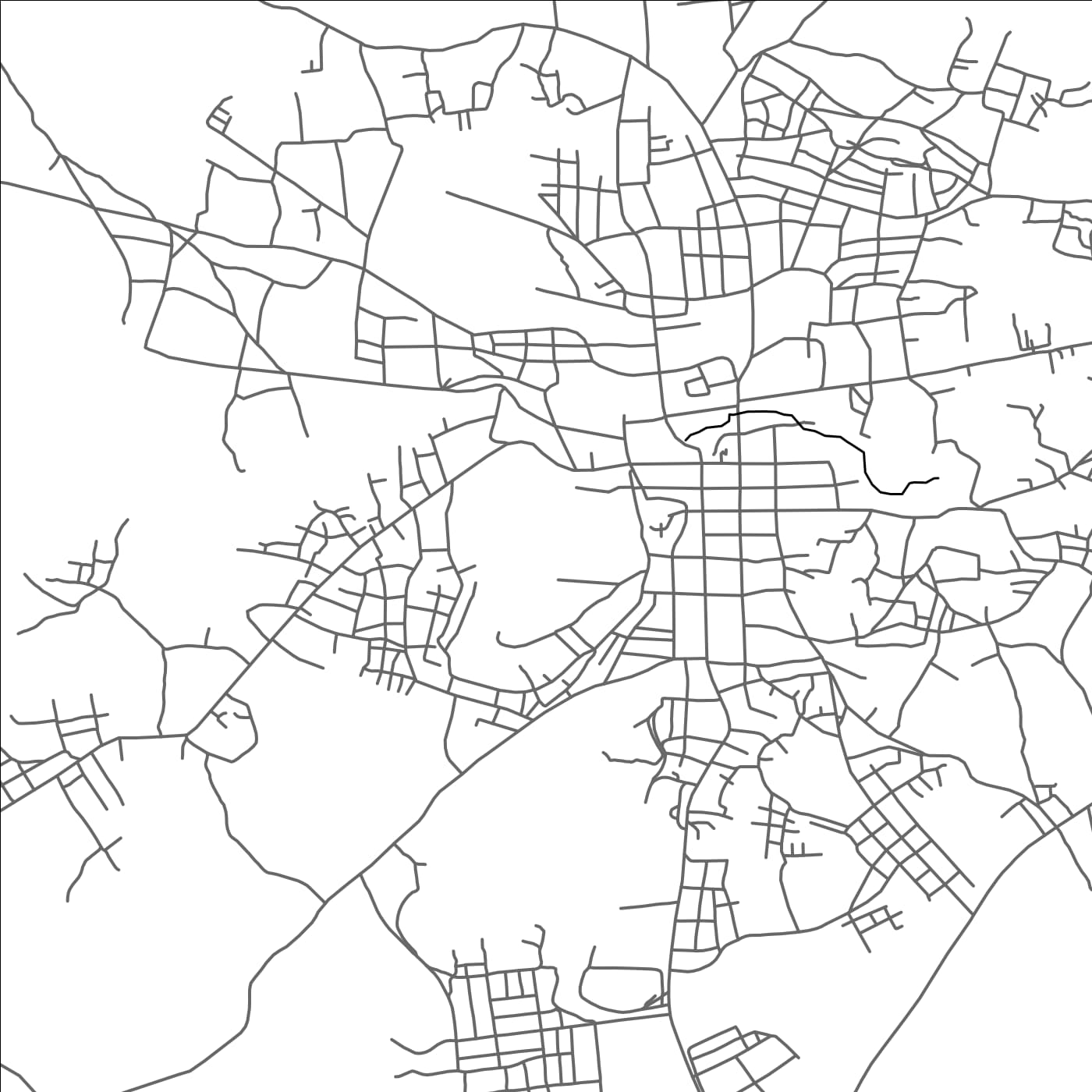 ROAD MAP OF KYAUKME, MYANMAR BY MAPBAKES