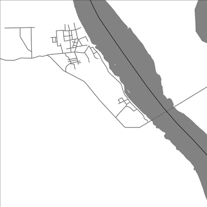 ROAD MAP OF KYAUKMYAUNG, MYANMAR BY MAPBAKES