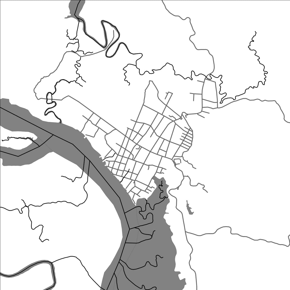 ROAD MAP OF KYEINTALI, MYANMAR BY MAPBAKES