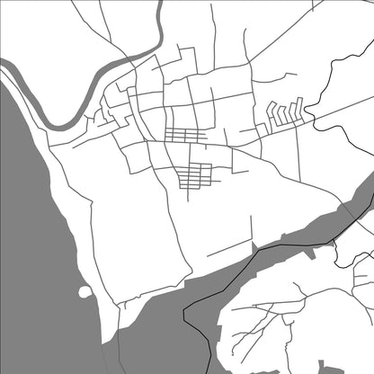 ROAD MAP OF MAUNGDAW, MYANMAR BY MAPBAKES