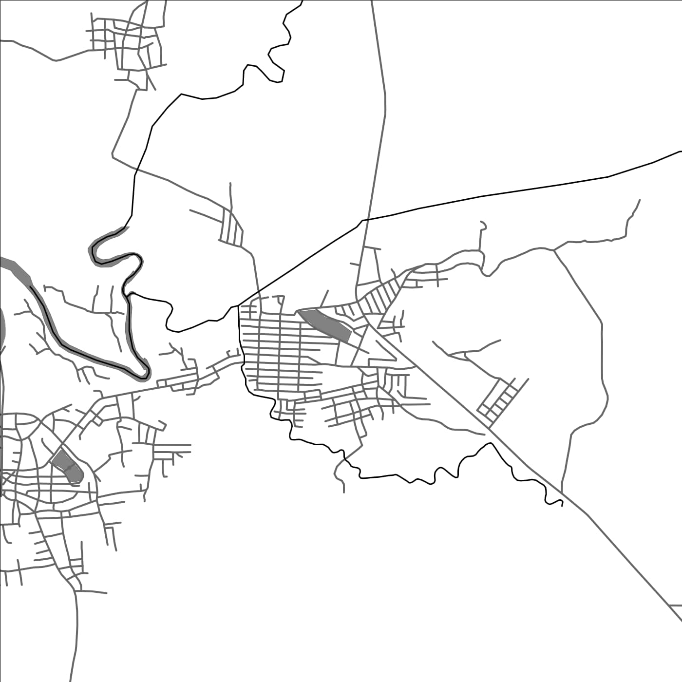 ROAD MAP OF MAWKANIN, MYANMAR BY MAPBAKES