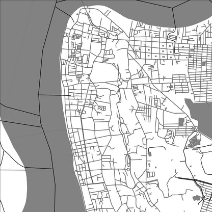 ROAD MAP OF MAWLAMYINE, MYANMAR BY MAPBAKES