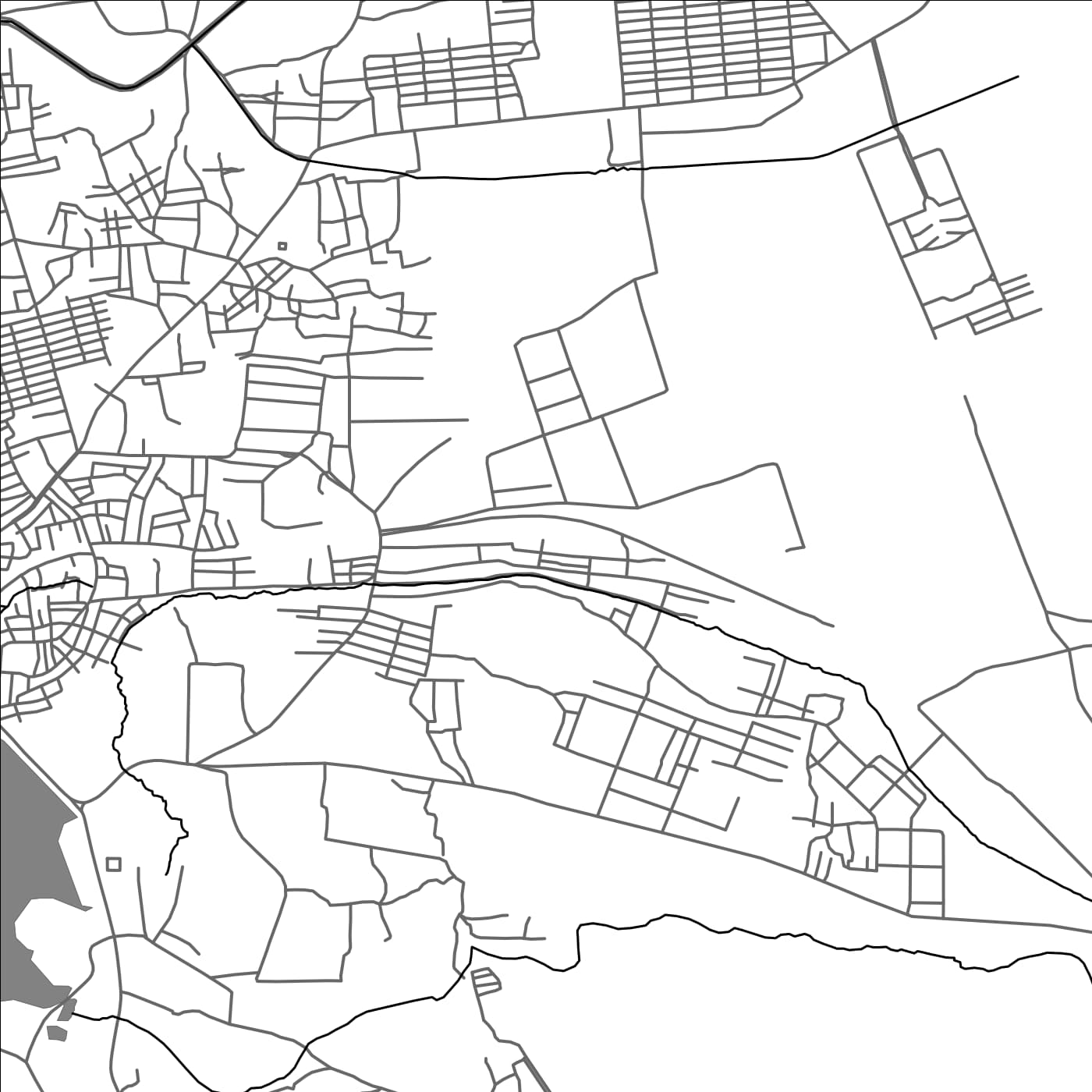 ROAD MAP OF MEIKTILA, MYANMAR BY MAPBAKES