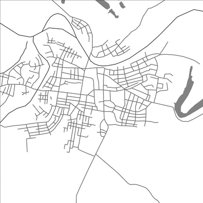 ROAD MAP OF MOGAUNG, MYANMAR BY MAPBAKES