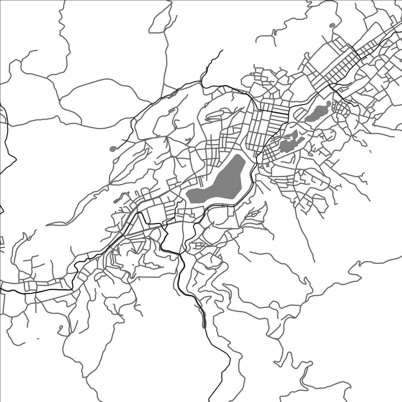 ROAD MAP OF MOGOK, MYANMAR BY MAPBAKES