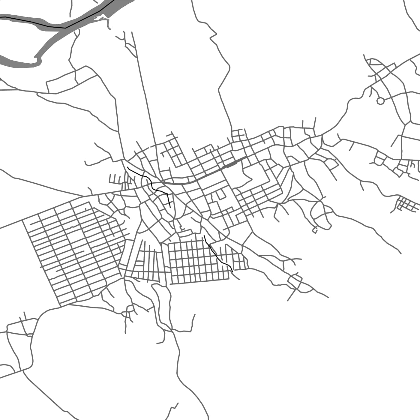 ROAD MAP OF NAMHKAM, MYANMAR BY MAPBAKES