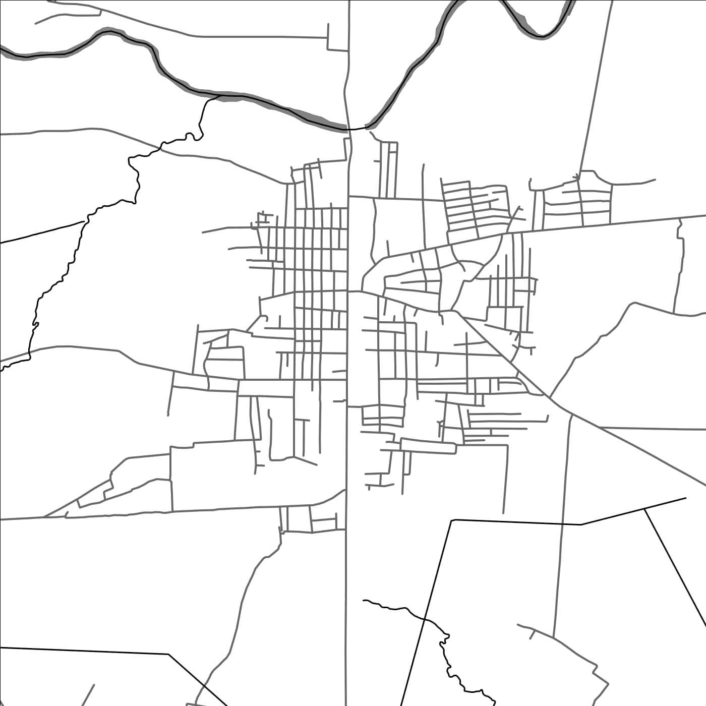 ROAD MAP OF PYU, MYANMAR BY MAPBAKES