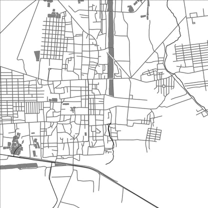 ROAD MAP OF SHWEBO, MYANMAR BY MAPBAKES