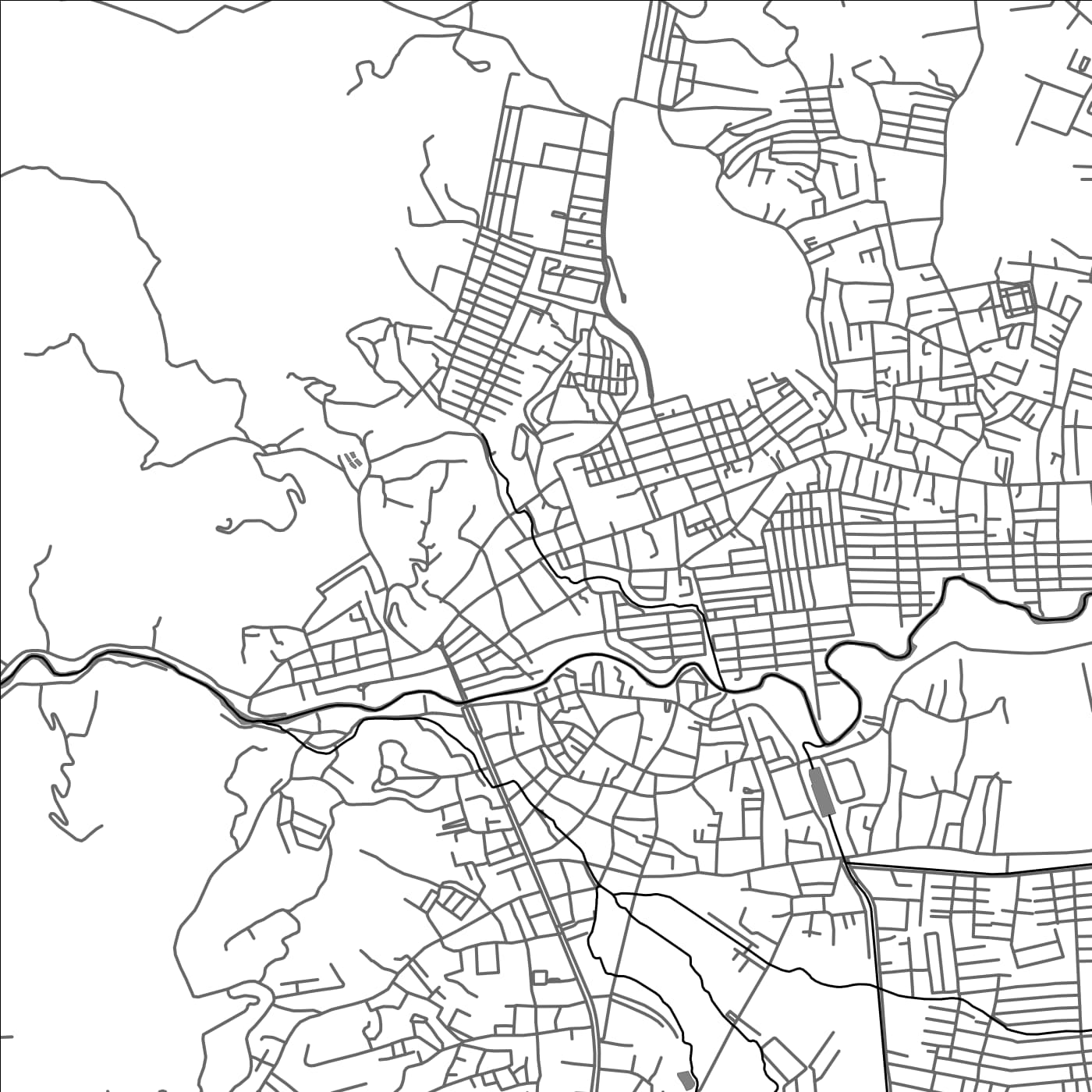 ROAD MAP OF TACHILEK, MYANMAR BY MAPBAKES