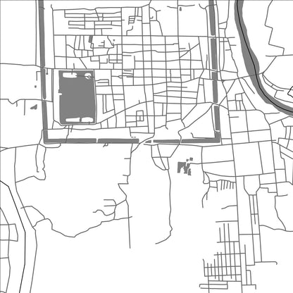 ROAD MAP OF TAUNGOO, MYANMAR BY MAPBAKES