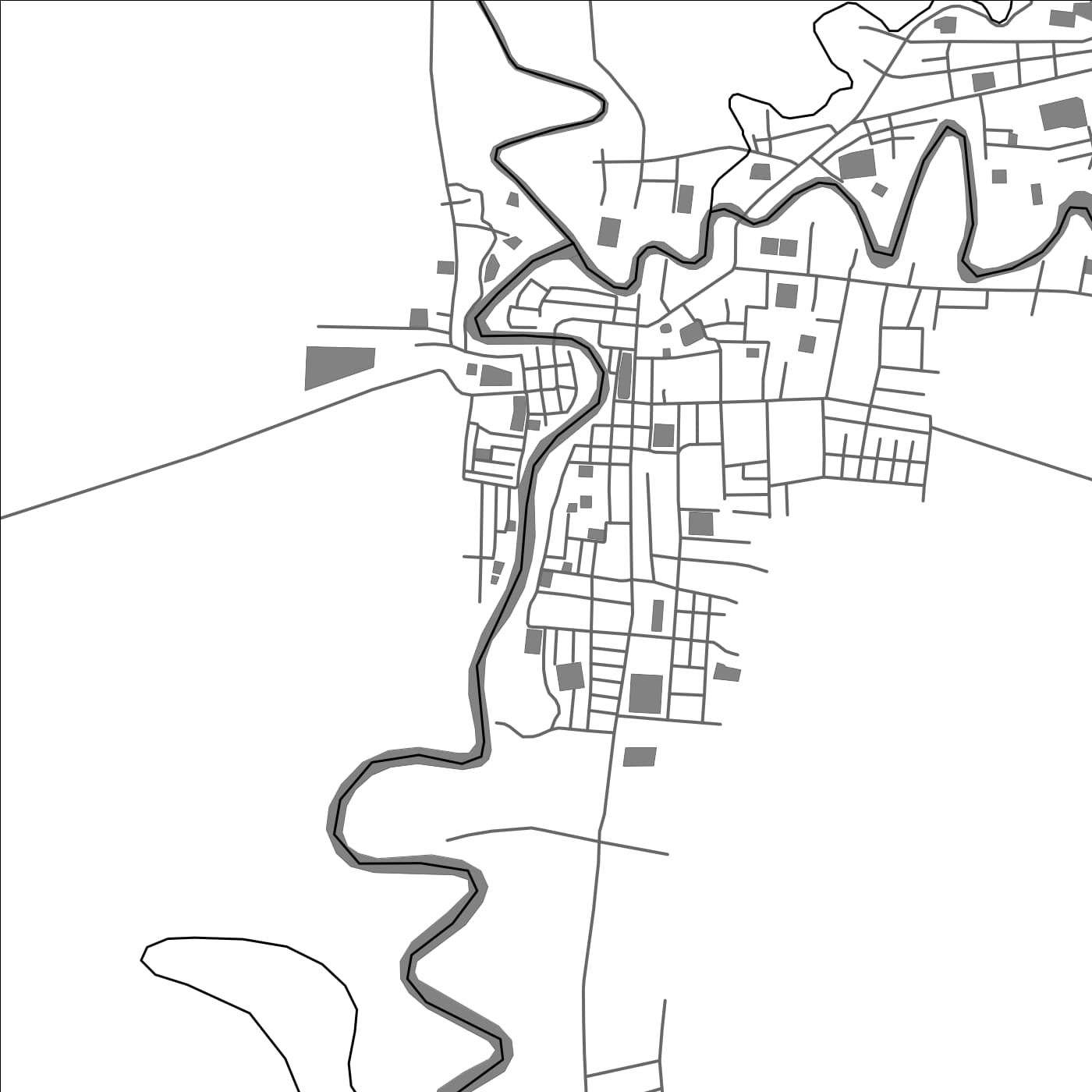 ROAD MAP OF THONGWA, MYANMAR BY MAPBAKES