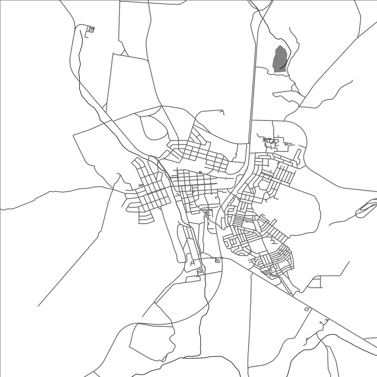 ROAD MAP OF KEETMANSHOOP, NAMIBIA BY MAPBAKES