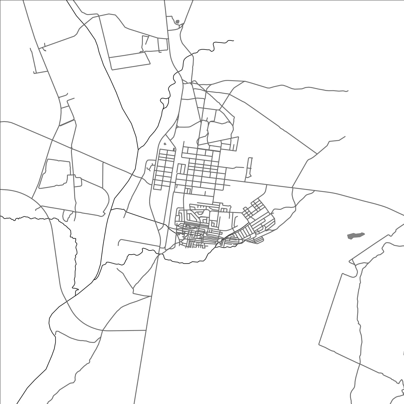 ROAD MAP OF MARIENTAL, NAMIBIA BY MAPBAKES