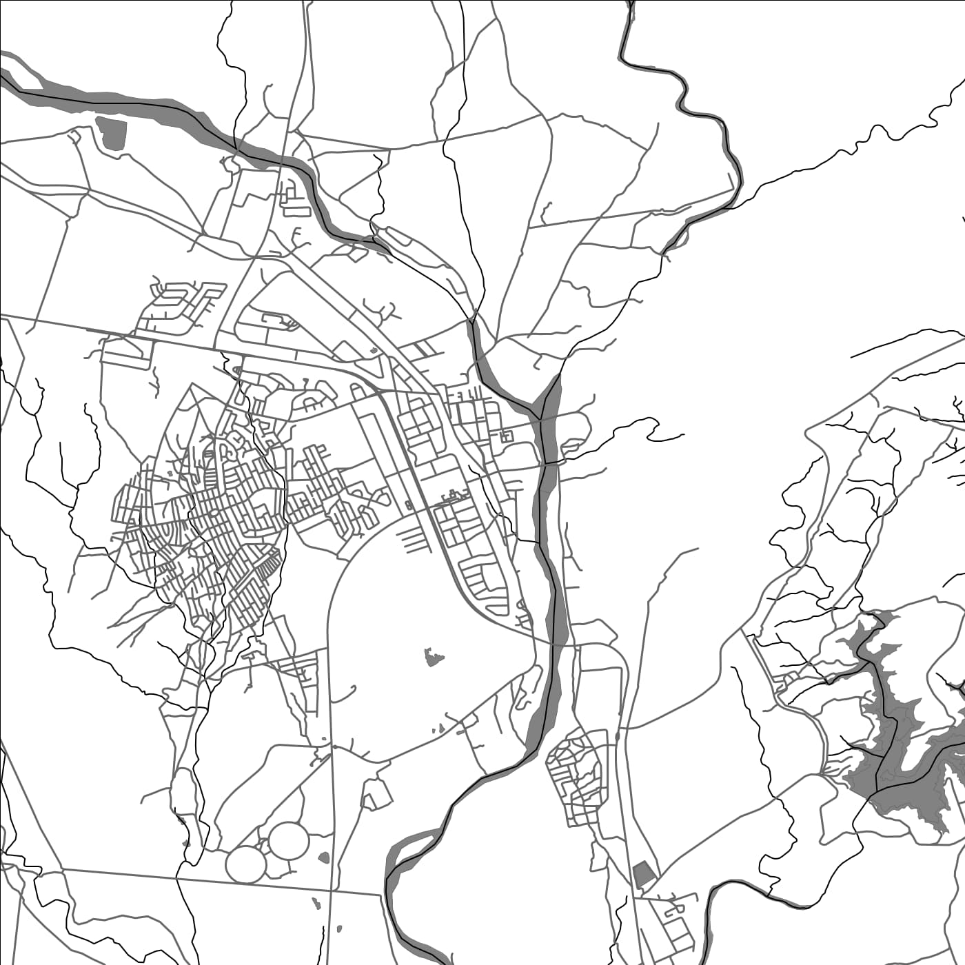 ROAD MAP OF OKAHANDJA, NAMIBIA BY MAPBAKES