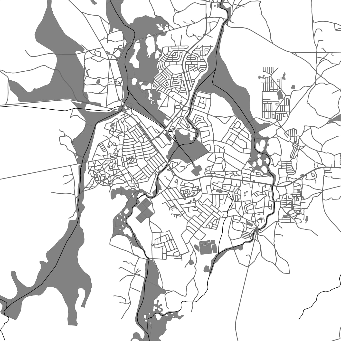 ROAD MAP OF OSHAKATI, NAMIBIA BY MAPBAKES