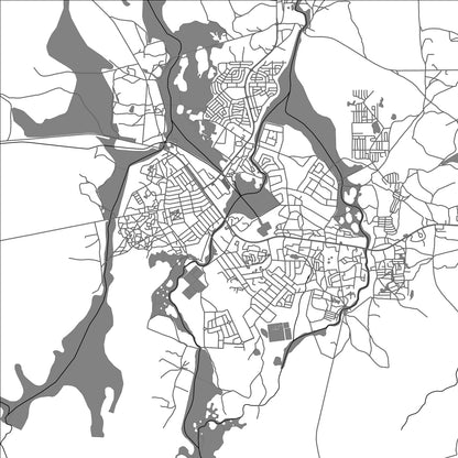 ROAD MAP OF OSHAKATI, NAMIBIA BY MAPBAKES