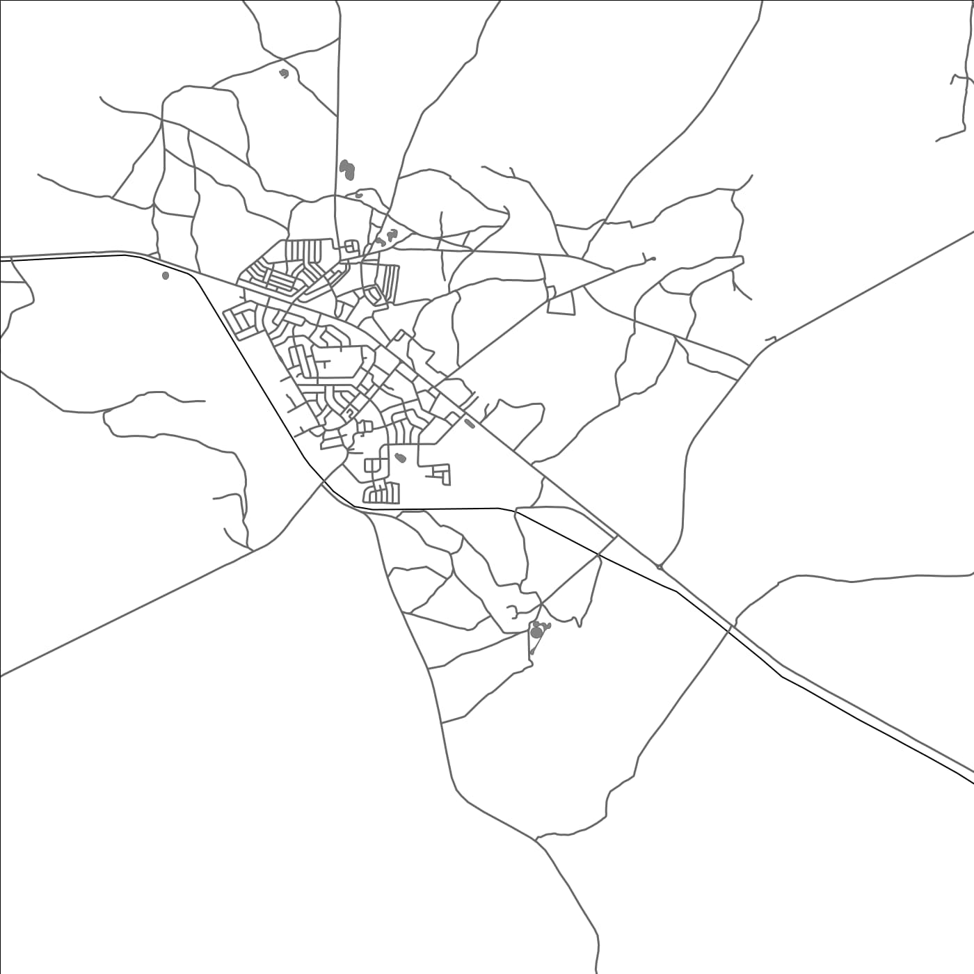 ROAD MAP OF OUTAPI, NAMIBIA BY MAPBAKES