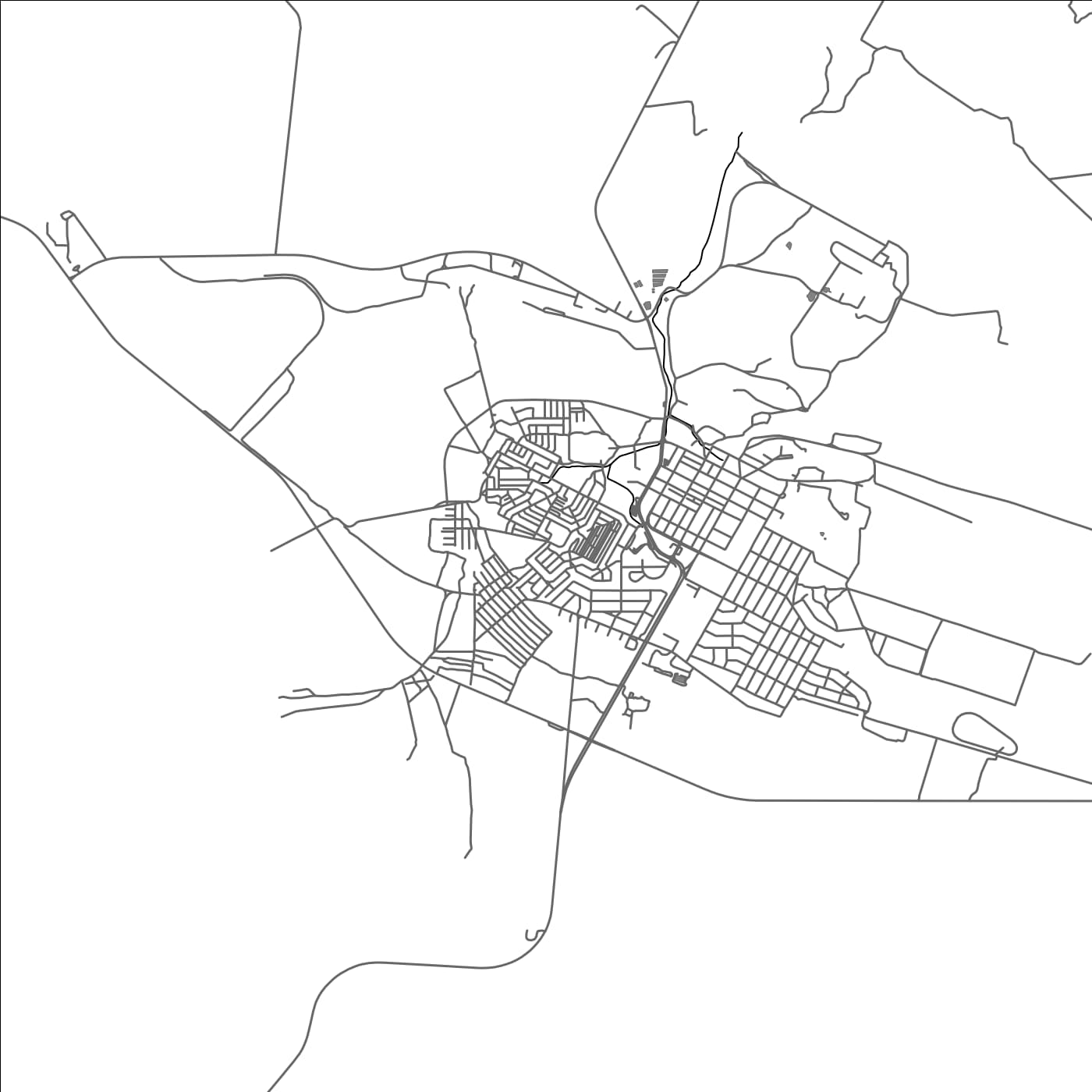 ROAD MAP OF TSUMEB, NAMIBIA BY MAPBAKES