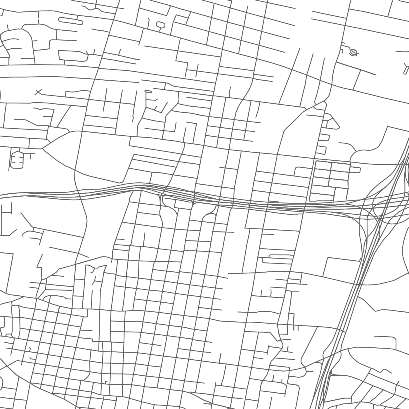 ROAD MAP OF ALBUQUERQUE, NEW MEXICO BY MAPBAKES