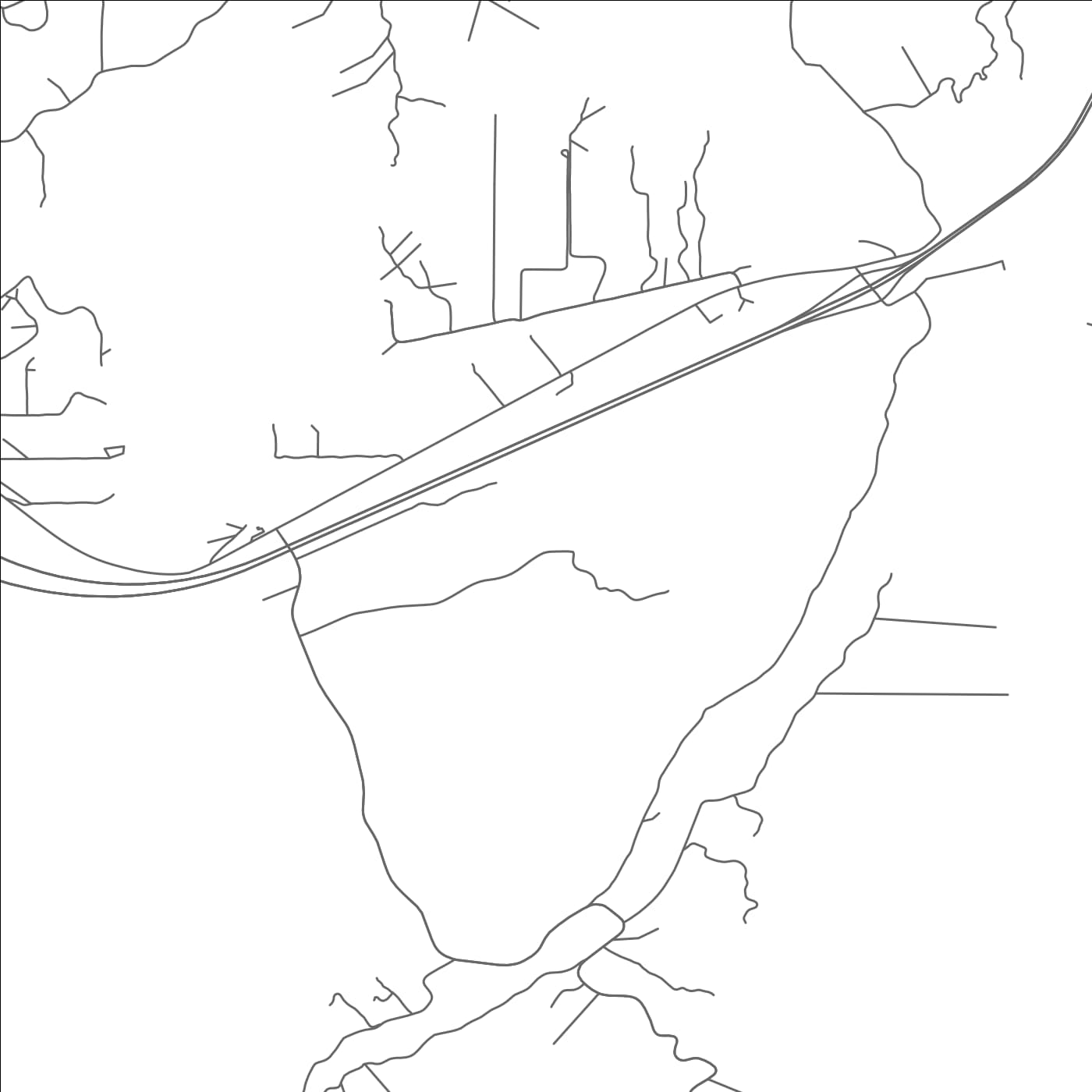 ROAD MAP OF CANONCITO, NEW MEXICO BY MAPBAKES