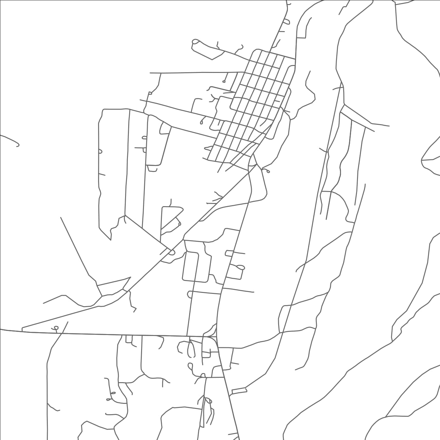 ROAD MAP OF CHAMA, NEW MEXICO BY MAPBAKES