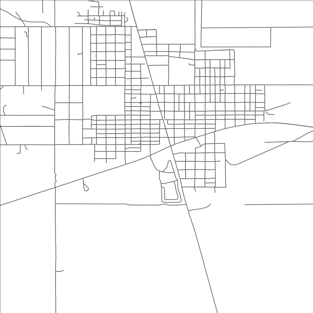 ROAD MAP OF COLUMBUS, NEW MEXICO BY MAPBAKES