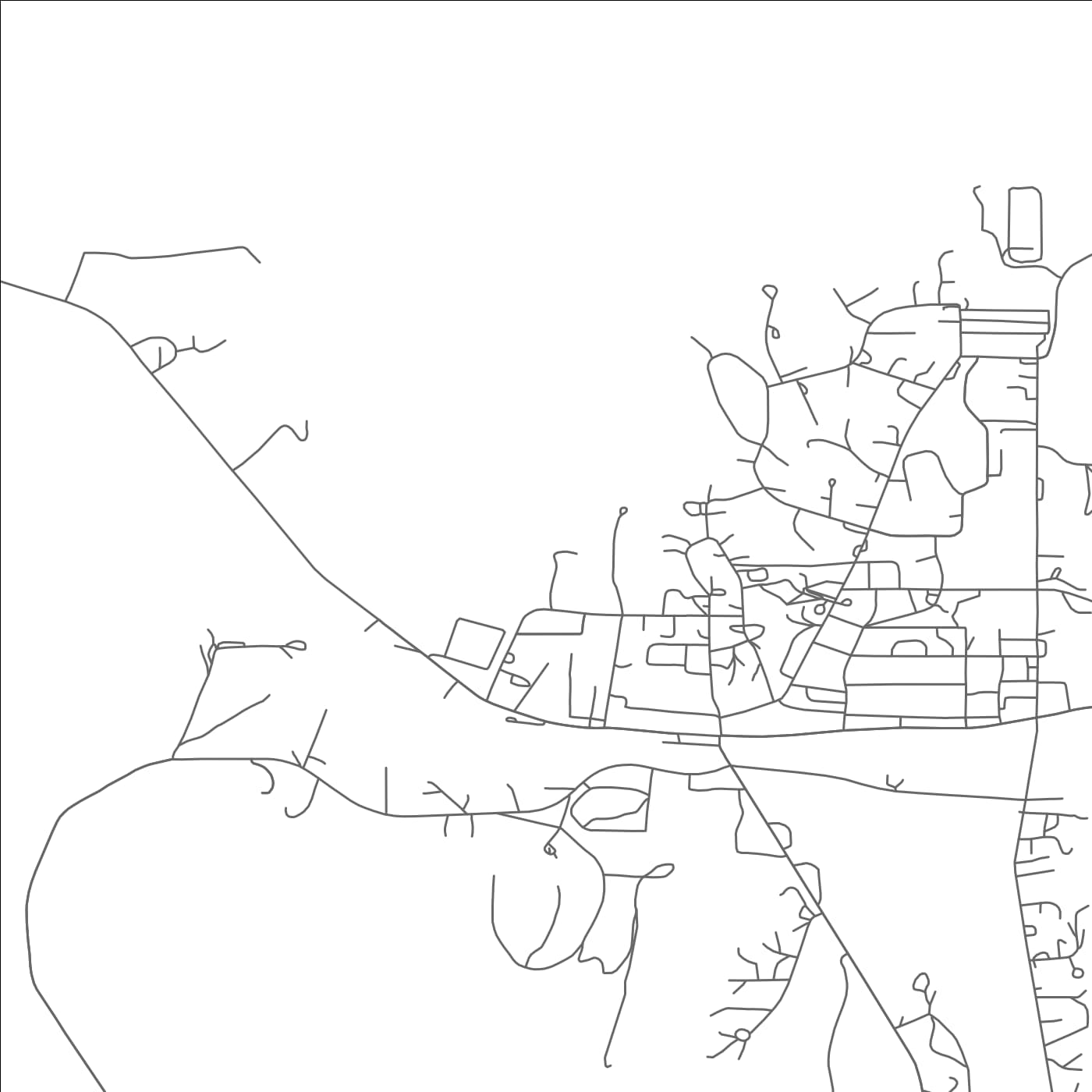 ROAD MAP OF DULCE, NEW MEXICO BY MAPBAKES