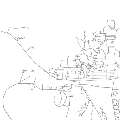 ROAD MAP OF DULCE, NEW MEXICO BY MAPBAKES