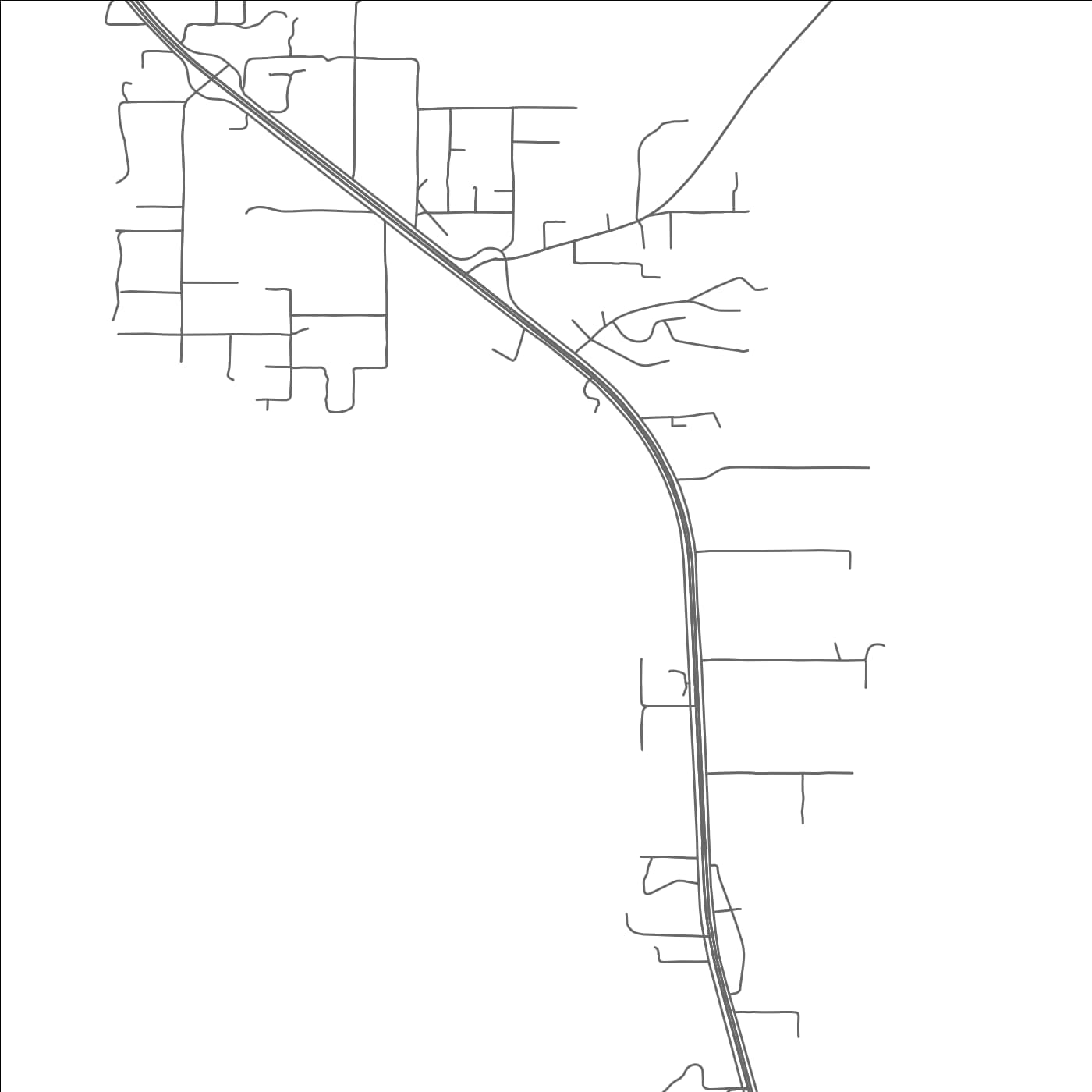 ROAD MAP OF EL VALLE DE ARROYO SECO, NEW MEXICO BY MAPBAKES