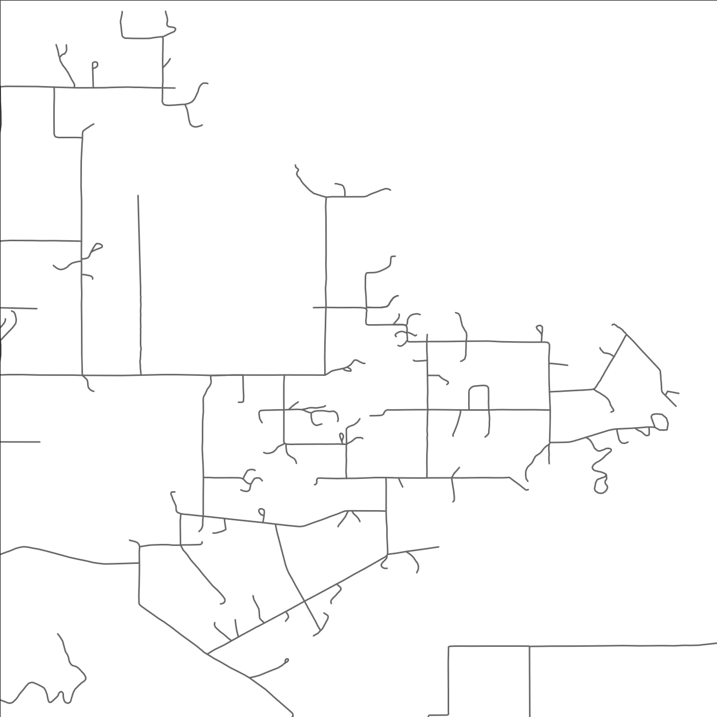 ROAD MAP OF ESCUDILLA BONITA, NEW MEXICO BY MAPBAKES